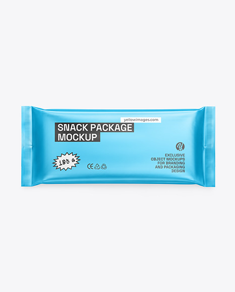 Matte Metallic Snack Package Mockup