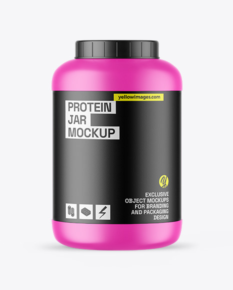 Matte Protein Jar Mockup