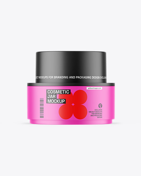 Matte Cosmetic Jar Mockup