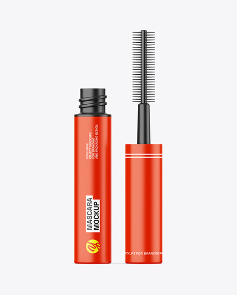 Opened Matte Mascara Tube Mockup