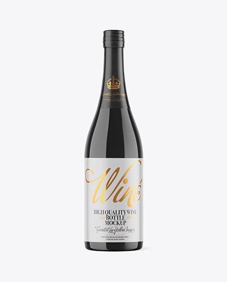 Glossy Ceramic Wine Bottle Mockup