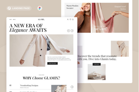Glamix - Fashion Landing Page