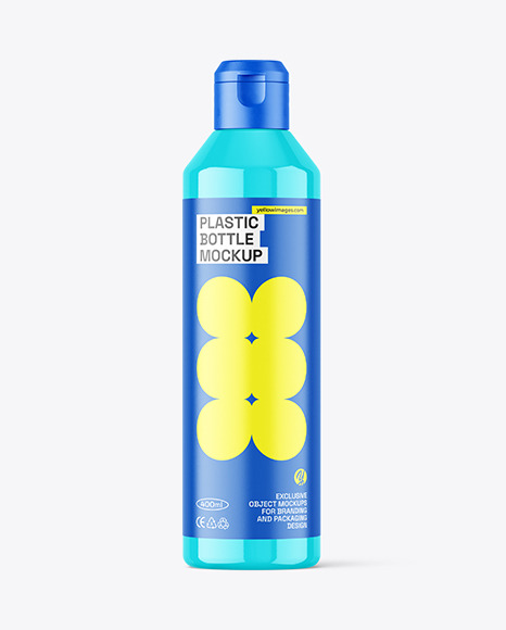 Glossy Plastic Bottle Mockup
