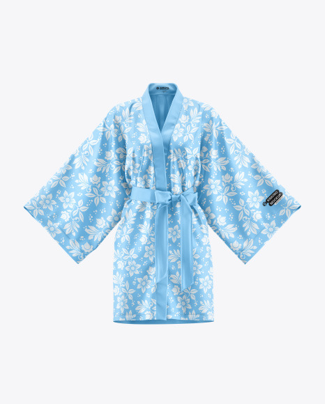 Short Women&#039;s Kimono Mockup