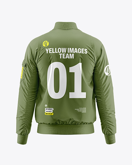 Men&#039;s Bomber Jacket Mockup - Back View