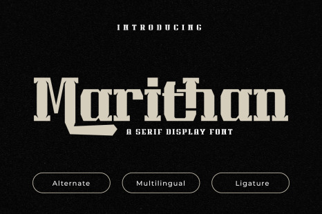 Marithan | Display Hero Font