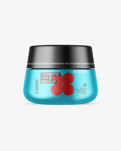 Matte Metallic Cosmetic Jar Mockup