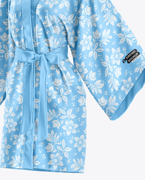 Short Women's Kimono Mockup
