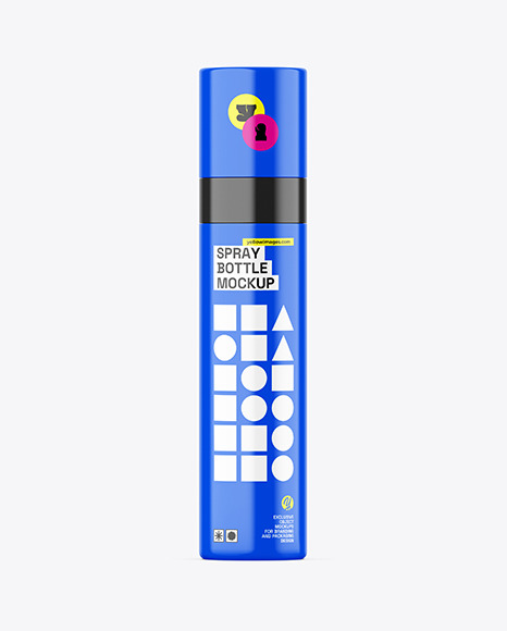 Glossy Cosmetic Spray Bottle Mockup