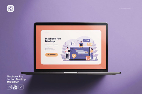Macbook Pro Laptop Mockup (16-inch)