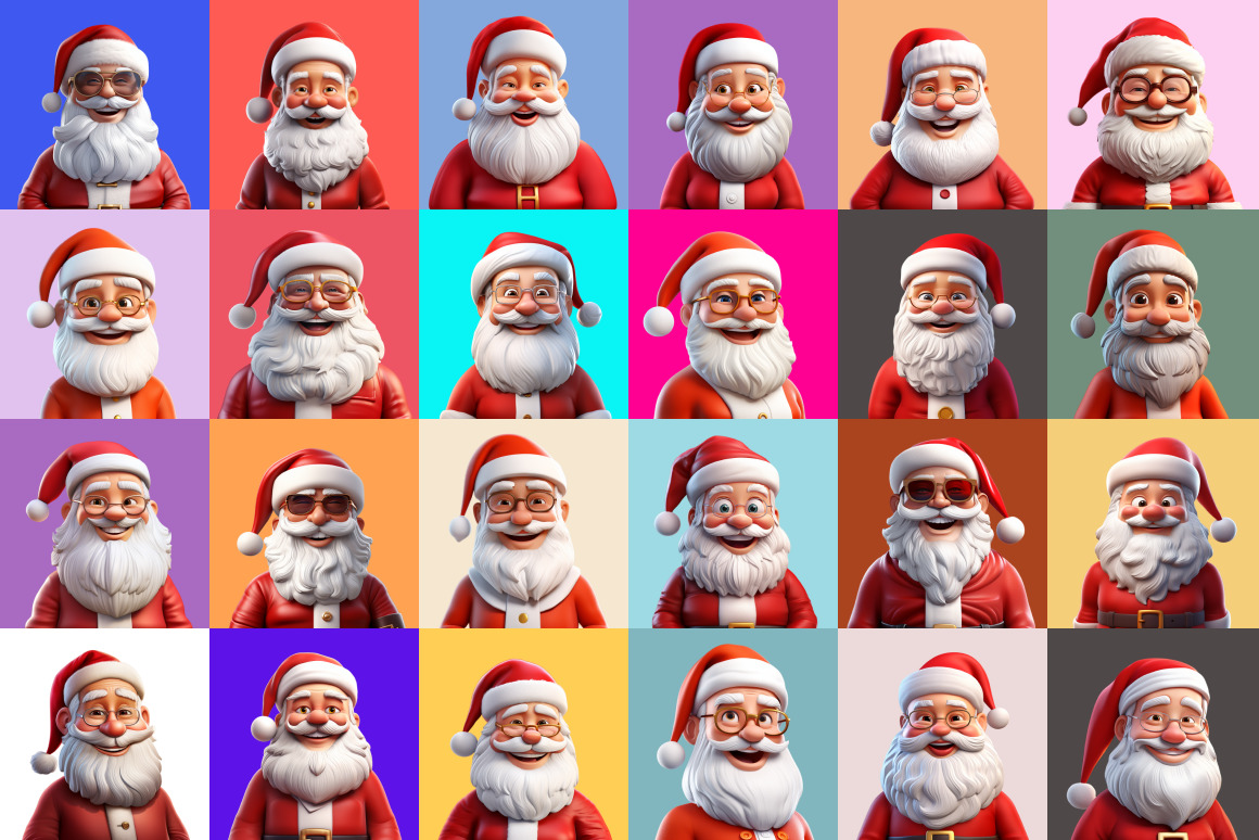 125 Animoji Style Avatars - Santa 125 Animoji Style Avatars - Santa