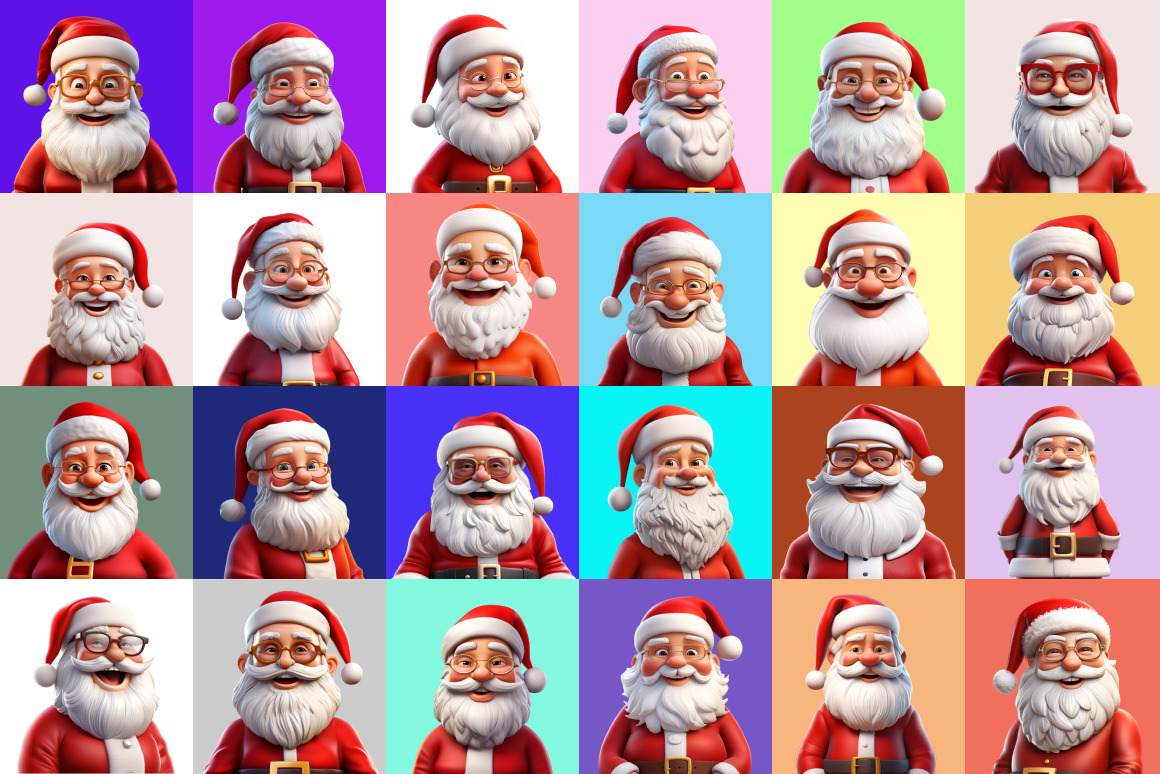 125 Animoji Style Avatars - Santa 125 Animoji Style Avatars - Santa