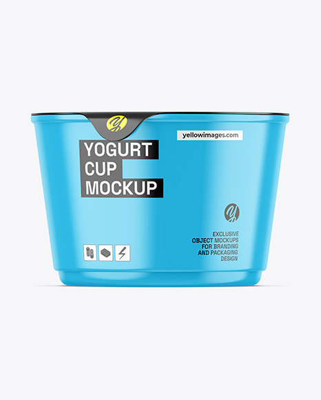 Glossy Yogurt Cup Mockup