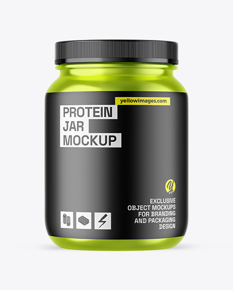 Metallic Protein Jar Mockup