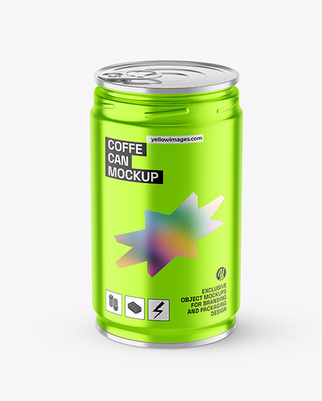 Metallic Coffe Can Mockup