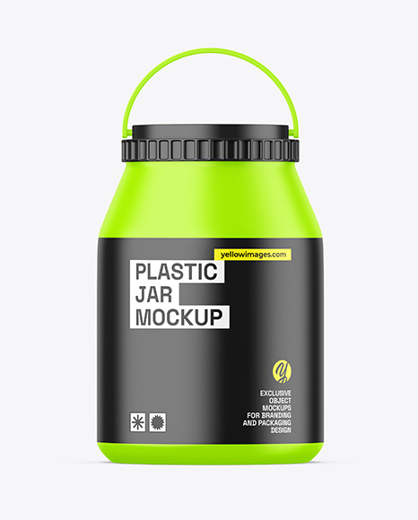 Matte Plastic Jar Mockup