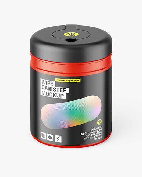 Matte Wipe Canister Mockup