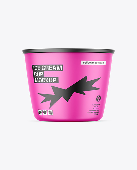 Matte Ice Cream Cup Mockup