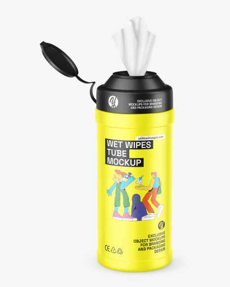 Wet Wipes Tube Mockup