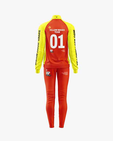 Women&#039;s Sport Suit Mockup - Back View
