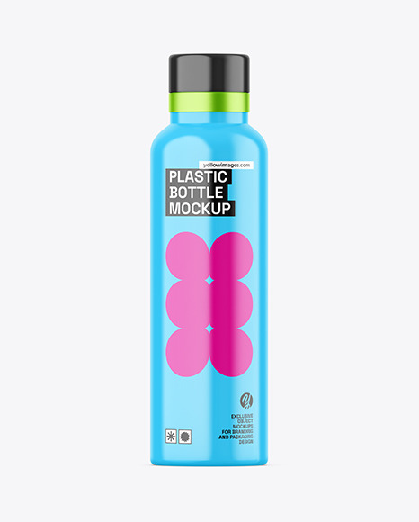 Glossy Thermos Bottle Mockup