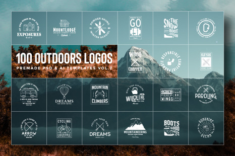100 Outdoors Adventurer Logos