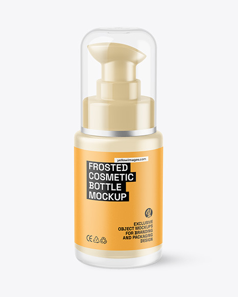 Frosted Cosmetic Bottle Mockup