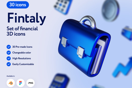 Fintaly Finance 3D Icons