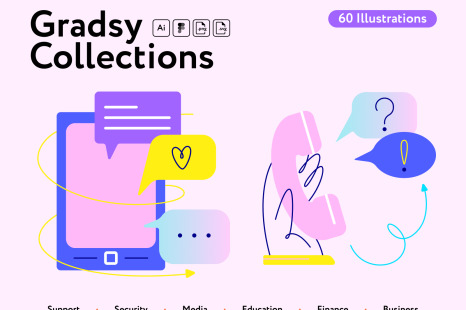 Gradsy Illustrations Collection
