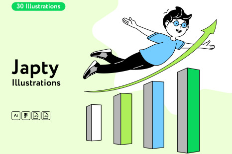 Japty Statistics Illustrations