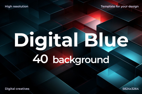 Digital Blue ❊ Background Set