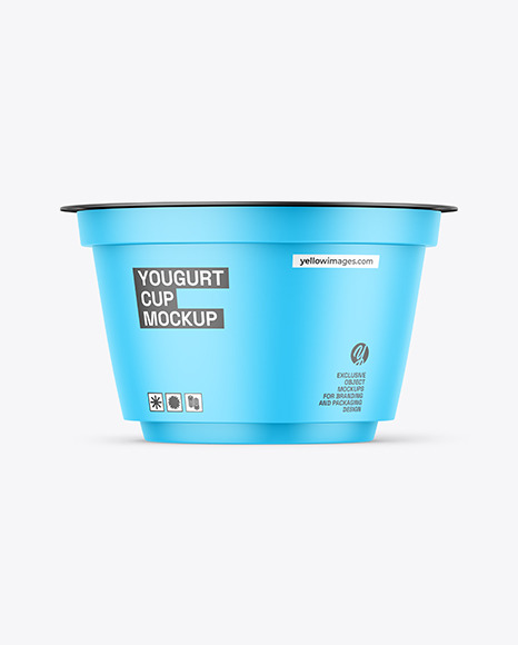 Matte Yougurt Cup Mockup