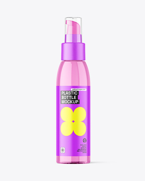 Clear Plastic Airless Bottle Mockup