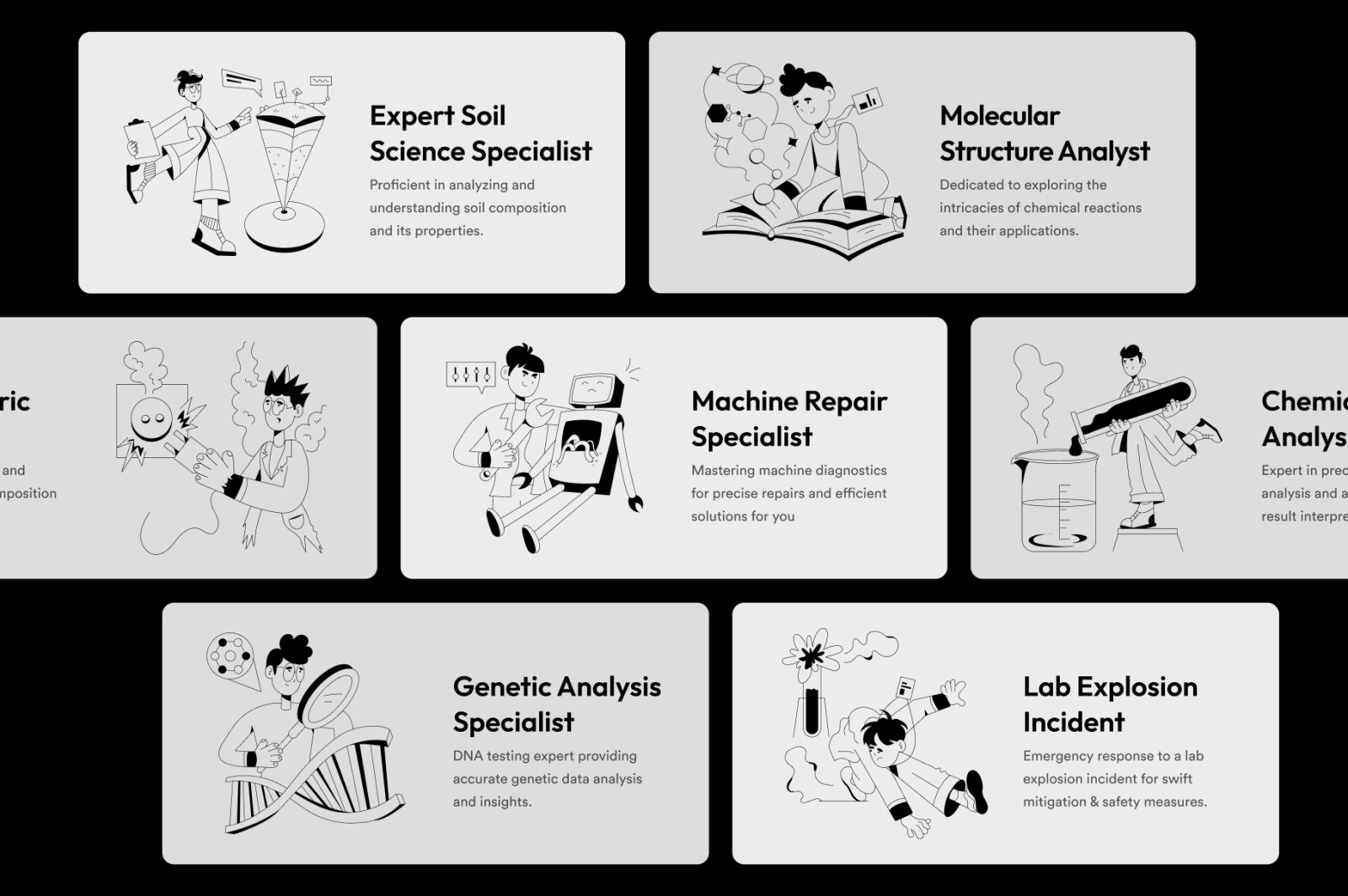 Animated Scientist Illustration Set Animated Scientist Illustration Set