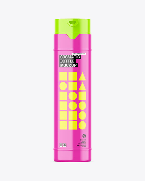 Glossy Cosmetic Bottle Mockup