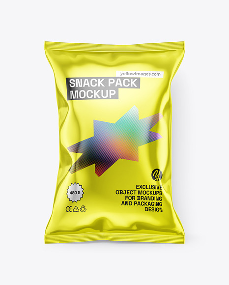 Metallic Snack Pack Mockup