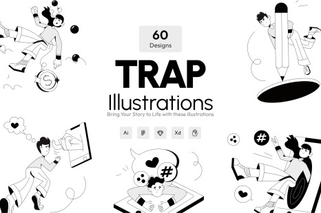 Trap Illustration Set
