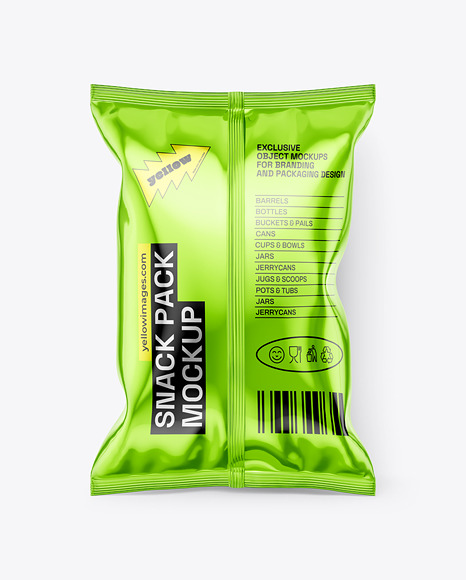 Metallic Snack Pack Mockup