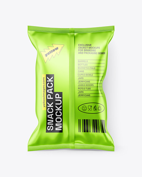 Matte Metallic Snack Pack Mockup