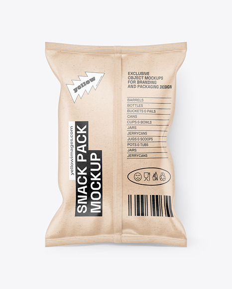 Kraft Paper Snack Pack Mockup