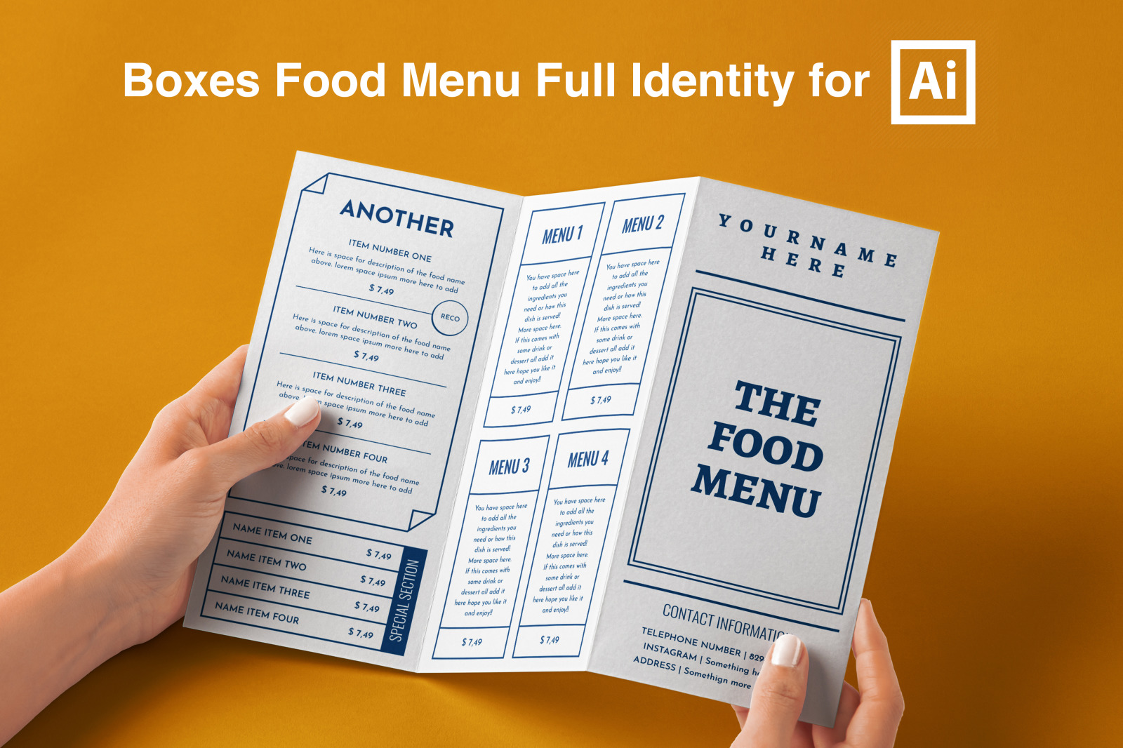 Boxes Food Menu Full Stationery Identity Boxes Food Menu Full Stationery Identity