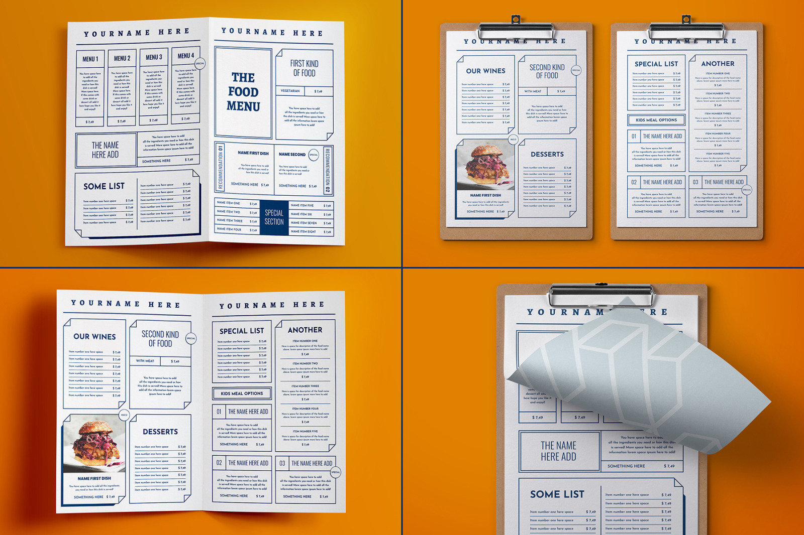 Boxes Food Menu Full Stationery Identity Boxes Food Menu Full Stationery Identity