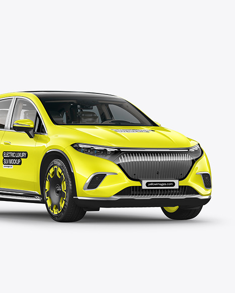 Electric Luxury SUV Mockup - Half Side View