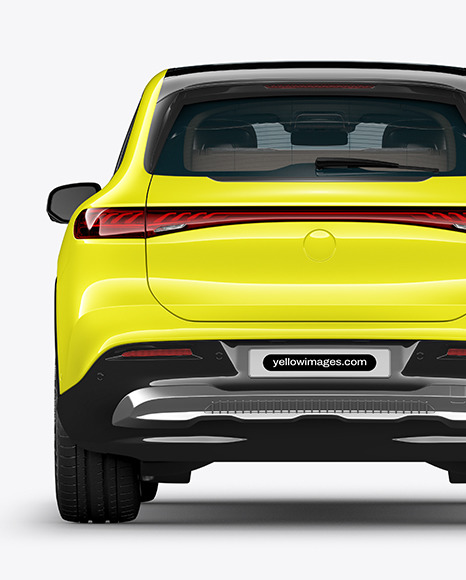 Electric Luxury SUV Mockup - Back View