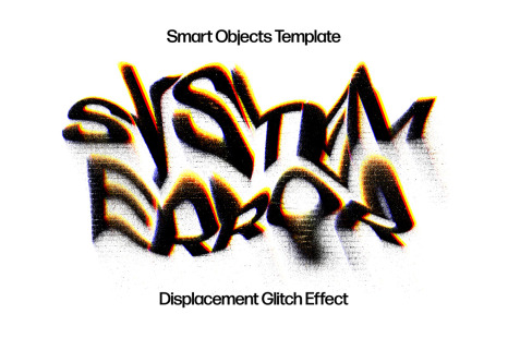 Displacement Glitches Text Effect