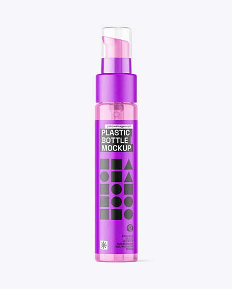 Clear Plastic Airless Bottle Mockup