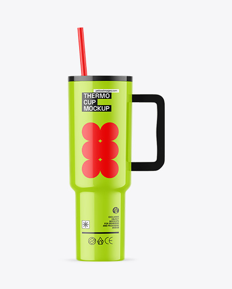 Glossy Thermo Cup Mockup