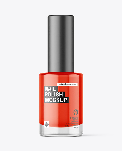 Clear Nail Polish Bottle Mockup