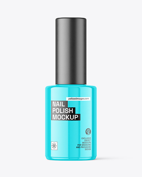 Glossy Nail Polish Bottle Mockup