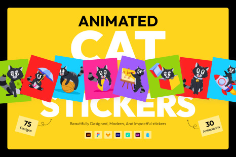 Animated Cat Stickers